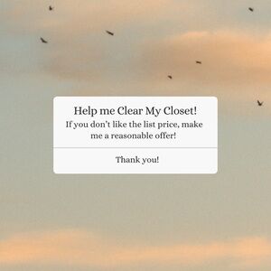 Closet Clearing Notice